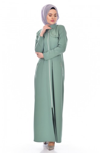 Abaya mit Tasche 2118-05 Helles Grün 2118-05