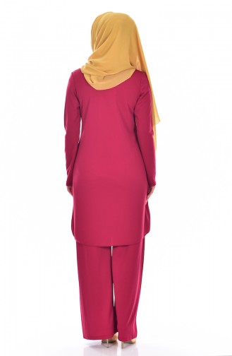 Tunika mit Hose 2er Set 0537-06 Fuchsia 0537-06