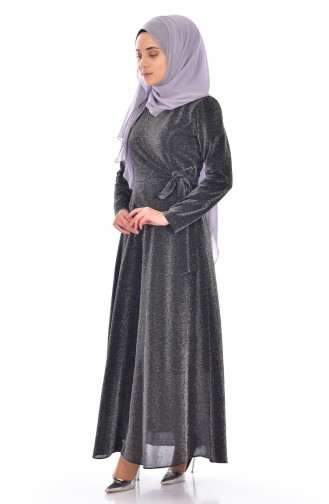 Gray Hijab Dress 60582-01