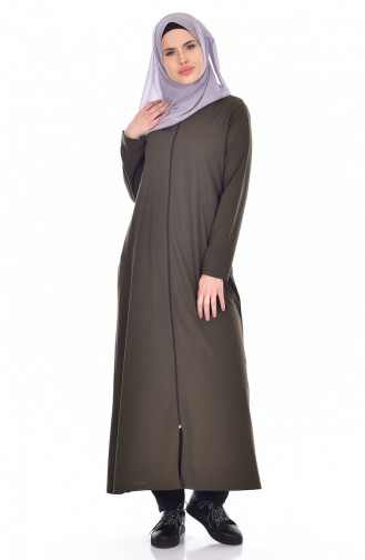 Abaya mit Reißverschluss 99140-04 Khaki 99140-04