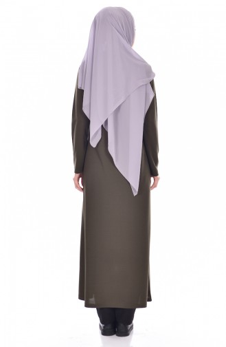 Abaya mit Reißverschluss 99140-04 Khaki 99140-04