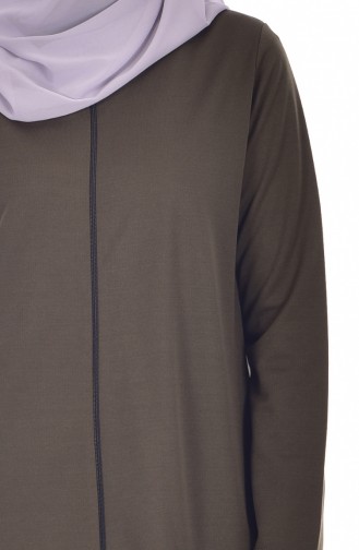 Abaya mit Reißverschluss 99140-04 Khaki 99140-04