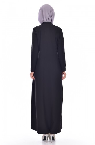 Abaya mit Tasche 2118-01 Schwarz 2118-01