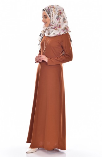 Tan Hijab Dress 0093-06
