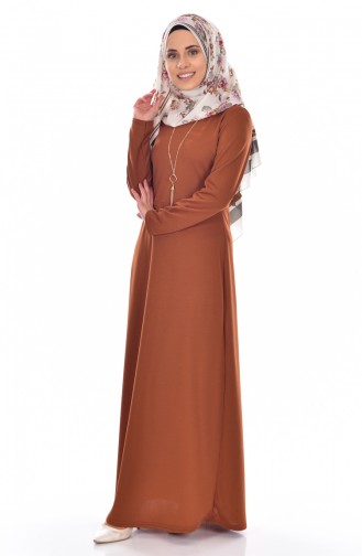 Tan Hijab Dress 0093-06