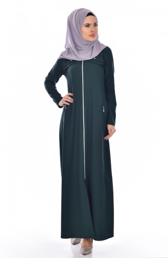 Abaya mit Tasche 2118-02 Smaragdgrün 2118-02