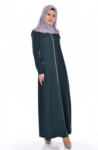 Abaya mit Tasche 2118-02 Smaragdgrün 2118-02