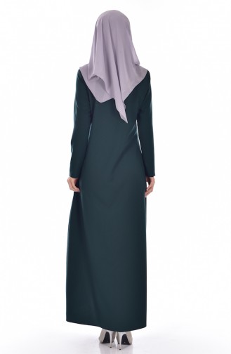Abaya mit Tasche 2118-02 Smaragdgrün 2118-02