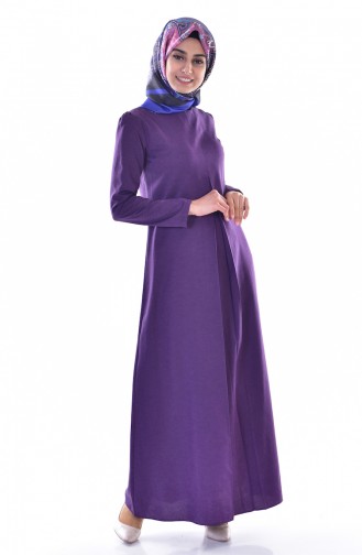 Light Purple Hijab Dress 2912-05
