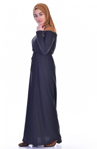 فستان بتصميم مطرز مع حزام للخصر  2911-06