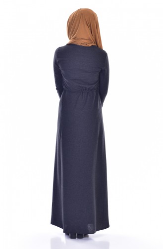 Anthracite Hijab Dress 2911-06