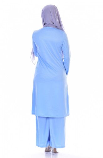 Tunik Pantolon İkili Takım 3720-06 Bebe Mavisi