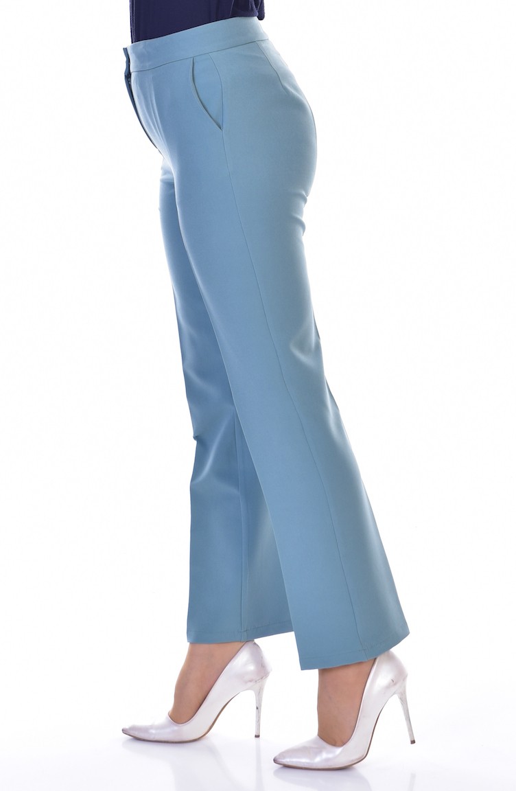Cepli Bol Paça Pantolon 200801 Çağla Yeşil Sefamerve Cepli Bol Paça Pantolon 200801 Çağla Yeşil Sefamerve