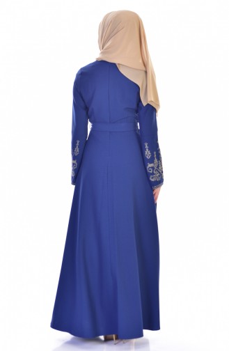 Indigo Hijab Dress 60674-02
