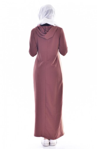 Brown Hijab Dress 8005-06