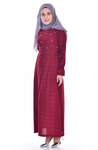 Red Hijab Dress 6003-01
