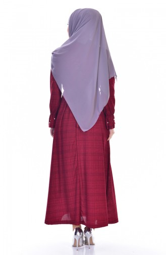 Red Hijab Dress 6003-01