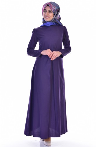 فستان بتصميم سادة مع سحاب مخفي  2912-07