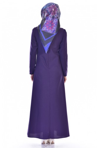 فستان بتصميم سادة مع سحاب مخفي  2912-07