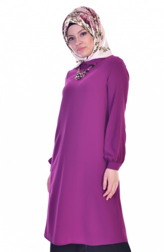 Kolyeli Tunik 2676-06 Mor