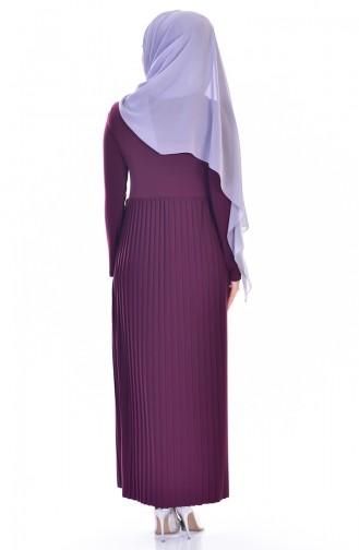 Plum Hijab Dress 6004-02