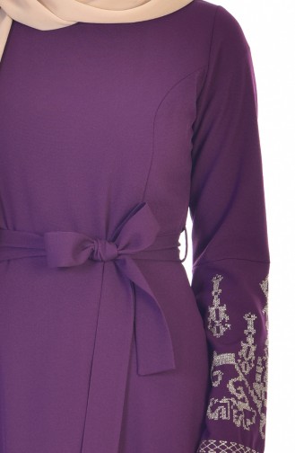 Plum Hijab Dress 60674-06