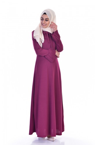 Plum Hijab Dress 3722-03