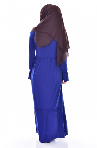 Saxe Hijab Dress 6005-07