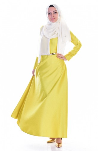 Yellow İslamitische Avondjurk 1780-02