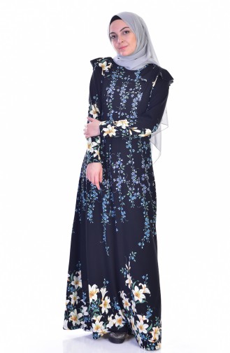 Black Hijab Dress 3256-02