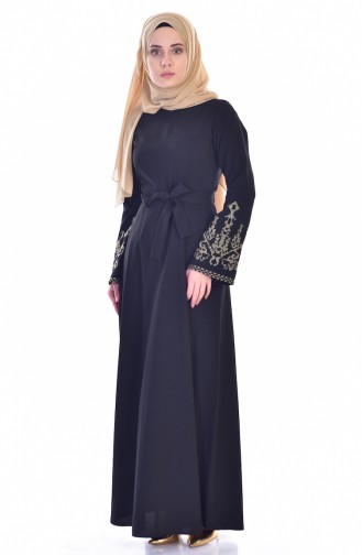 Black Hijab Dress 60674-03