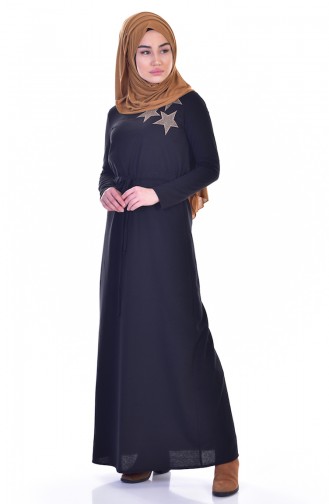 Black Hijab Dress 2911-01