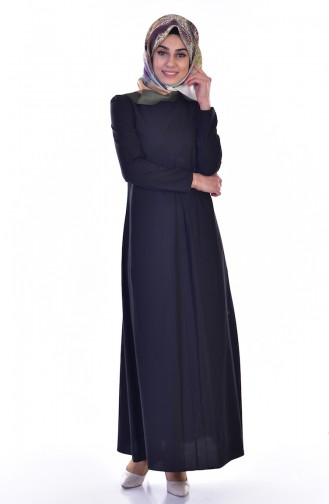 فستان بتصميم سادة مع سحاب مخفي  2912-02