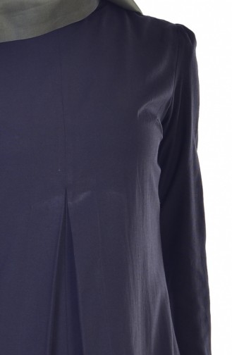 Pile Detaylı Elbise 2912-02 Siyah