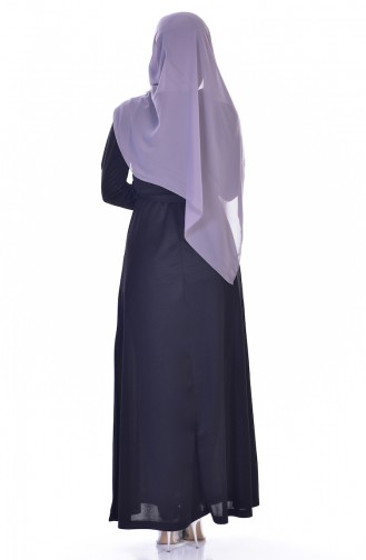 Black Hijab Dress 3718-01