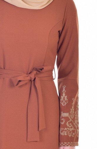 Tan Hijab Dress 60674-04