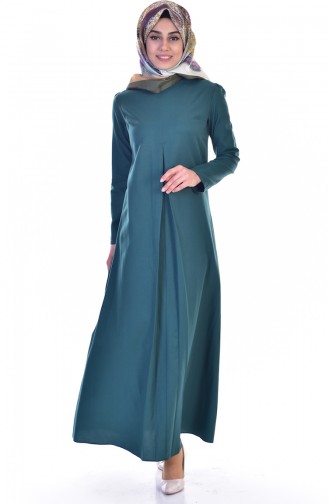 Emerald Green Hijab Dress 2912-10