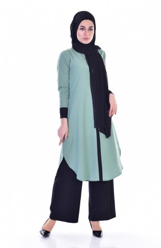 Patchwork Tunic  9011-05 Almond Green 9011-05