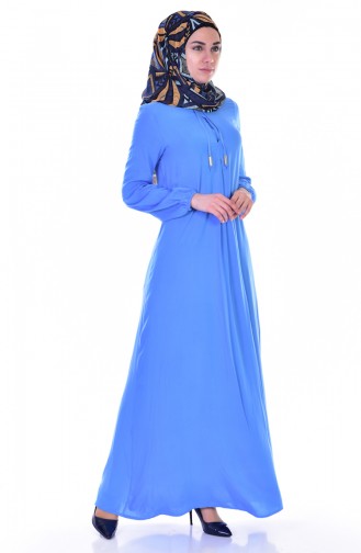 Blue Hijab Dress 1134-28