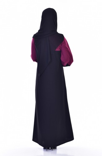 Abaya Garni 3305-05 Plum Noir 3305-05