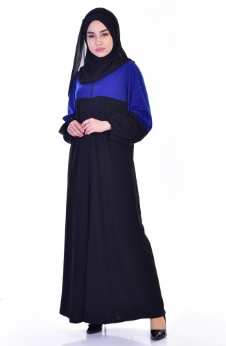 Patchwork Abaya 3305-02 Saks Schwarz 3305-02