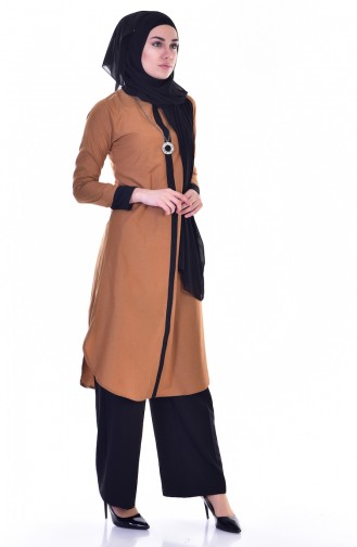 Patchwork Tunic 9011-07 Tobacco-coloured  9011-07