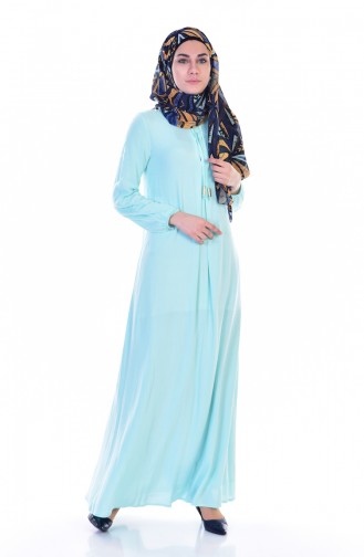 Turquoise Hijab Dress 1134-27