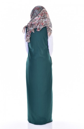 Smaragdgrün Hijab Kleider 8078-03