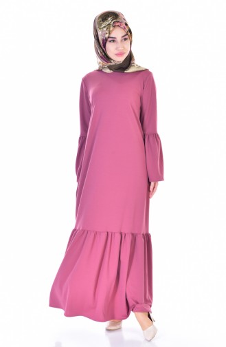 Dusty Rose Hijab Dress 3301-07