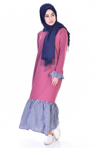 Dusty Rose Hijab Dress 3302-05