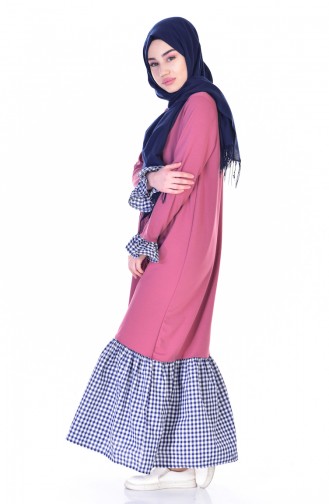 Dusty Rose Hijab Dress 3302-05