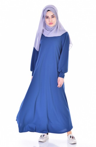Indigo Hijab Dress 3303-06
