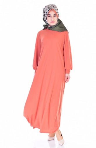 Hijab Kleid 3303-07 Melonefarbe 3303-07