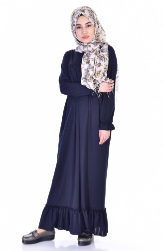 Robe Hijab Bleu Marine 0136-02